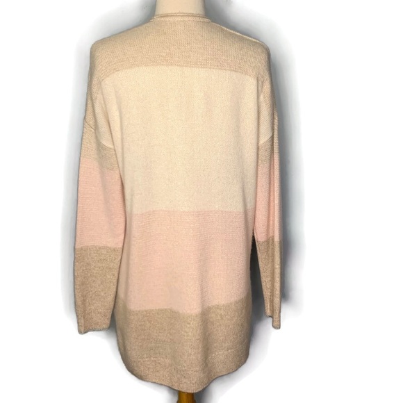 Splendid Collection Women’s Open Front Colorblock 100% Cashmere Cardigan - Picture 2 of 11